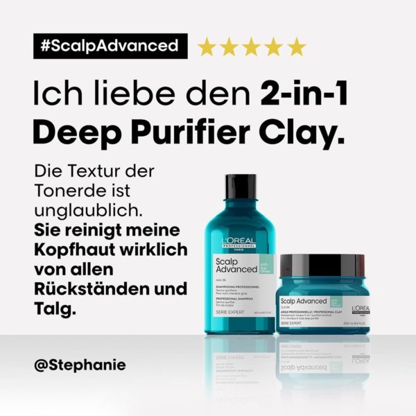 L’Oréal Professionnel Serie Expert Scalp Advanced Anti‑Fettend 2‑in‑1 Deep Purifier Clay – Bild 4